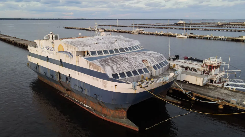 Casino Royale rusting at dock